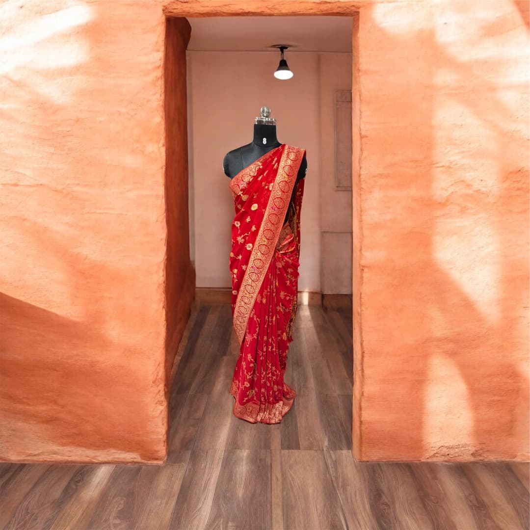 Georgette silk saree