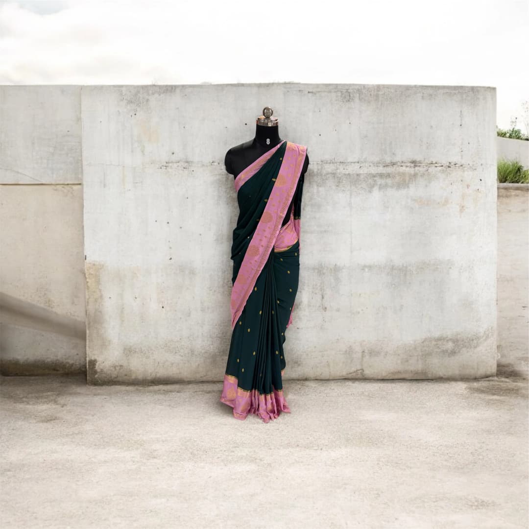 Semi crape silk saree